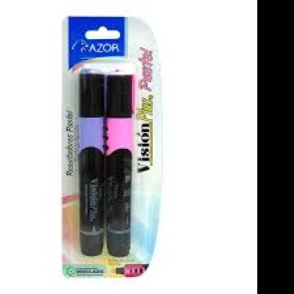 RESALTADOR GRUESO VISION PLUS PASTEL SURT. C2 PZAS C.12